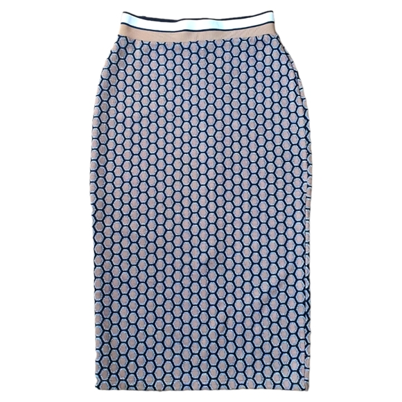 H&M Dresses & Skirts - GP&J Baker x H&M Skirt Brown Lurex Stretch Pencil Honeycomb Pencil